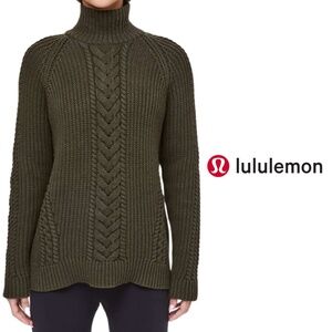 LULULEMON athletica Olive Green Turtleneck Sweater 6